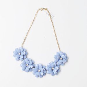 NEW J.Crew Chunky Blue Floral Necklace